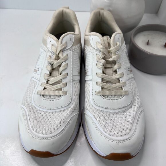 Vionic Walk Strider 001 Lace Up Sneaker Cream/Gold Low Top Women's 11 Tried On - Picture 5 of 9